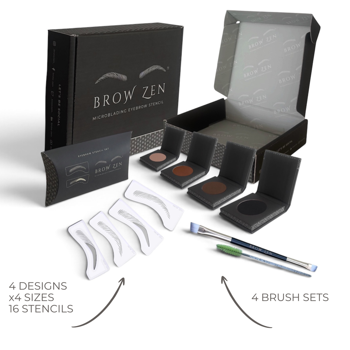 Pro Deluxe Luxury Eyebrow Stencil Kit